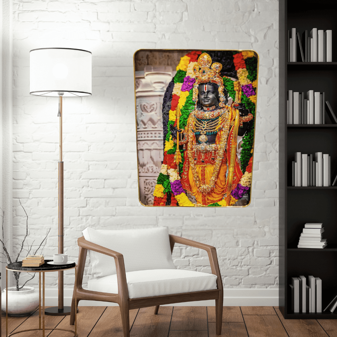 God Idol Wall Painting - Lord Ram Lalla